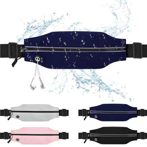 Running Belt Fanny Pack Men and Women Slim Running Bag Money Belt - color: Blue