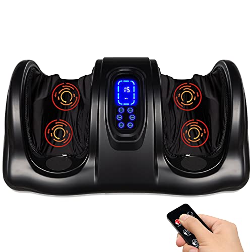 Best Choice Products Shiatsu Foot Massager for Pain Relief, Plantar Fasciitis, Neuropathy, Blood Circulation, Remote Control w/Compact Design - Black - color: Black
