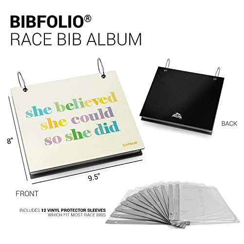 Gone For a Run BibFOLIO Race Bib Album - She Believed She Could - 9.5x8 - color: She Believed She Could