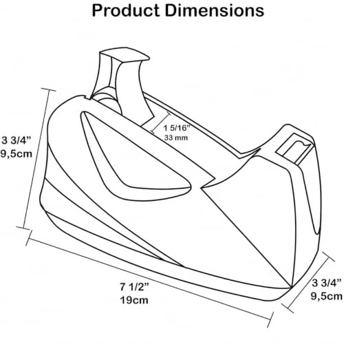Acrimet Desktop Tape Dispenser Jumbo Size, Non-Skid Base, Plastic, Purple - color: Lilac