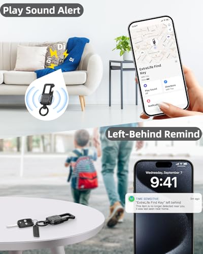 ExtreLife Keychain, Works with Apple Find My, Bottle Opener, Carabiner Car Key Chains with Gps Tracker - color: Space Gray