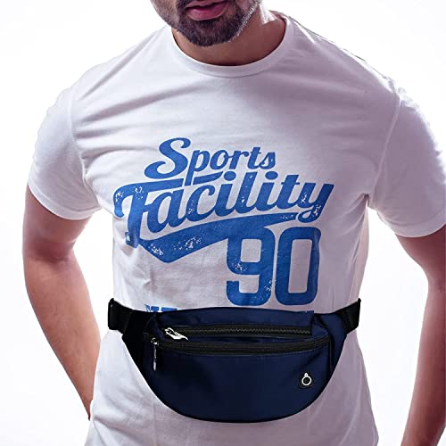 Fanny Packs for Men and Women Water-Repellent Sports Waist Pack Bag - color: 2pack-Black/Black