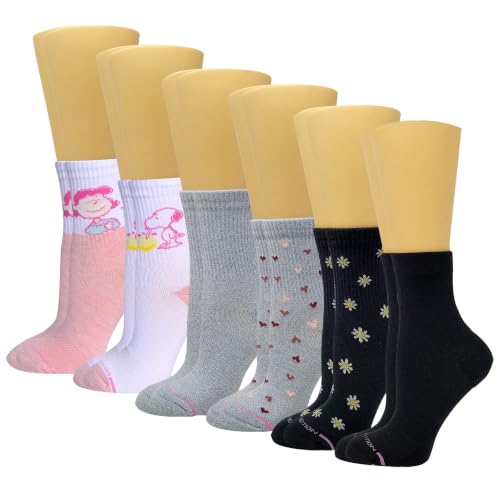 Mid-Crew Compression Socks | Half-Cushion | Dr Motion ( 6 Pairs ) - color: Assorted Ap