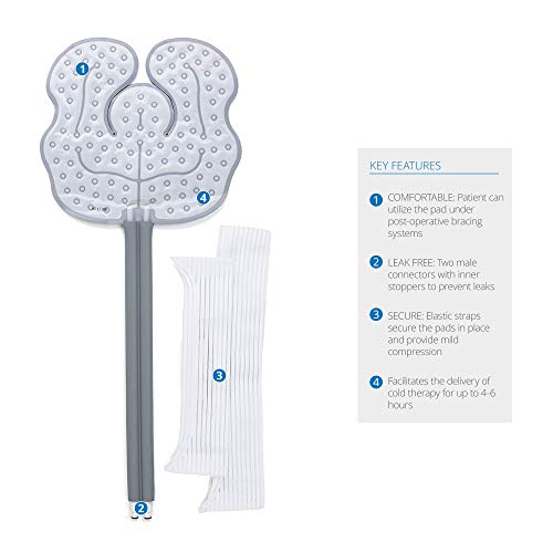 Ossur Cold Rush Universal Cold Therapy Pad for Knee, Shoulder, Hip & Ankle | Ergonomic Pad for Post-Operative Pain & Injuries | Works with Cryotherapy Machines | Includes Hose Connectors & Straps
