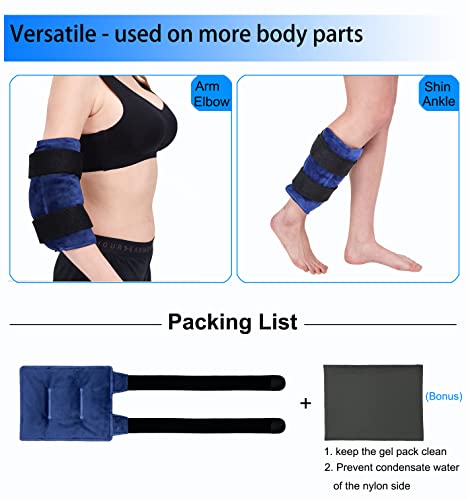 Koo-Care Knee Ice Pack for Injuries - Reusable Large Gel Ice Wrap Hot Cold Compress for Pain Relief, Swelling, Arthritis, Meniscus Tear, Sprains, ACL, Knee Replacement, Post-Surgery Recovery Therapy