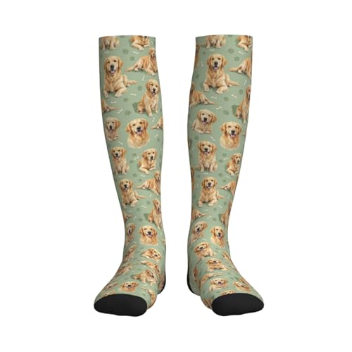 Cute Dog Compression Socks Women Men, Dog Lover Gift - color: Golden Retriever1