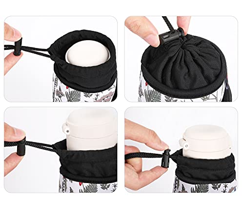 Nuovoware Water Bottle Carrier Bag, 25oz/32oz, Hibiscus White - color: Hibiscus White, size: 25-32 Ounces - Standard