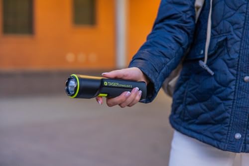 TASER StrikeLight 2 Rechargeable Self-Defense Flashlight with Painful 10 µC Stun Charge | Portable, Lightweight Protection for Running, Jogging, Pet Walking, Camping, Hiking, and Outdoors - color: Black