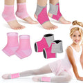 Tarpop 2 Pairs Kids Ankle Brace, Compression Sleeves, M+S, Pink - color: Pink, size: Small,Medium