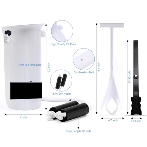 DILSIAI Sock Aid Device for Seniors Assistant Device no Bending Helper Easy on and Off Stocking - Without Bending, Slip Resistance (White Wear) - color: White Wear