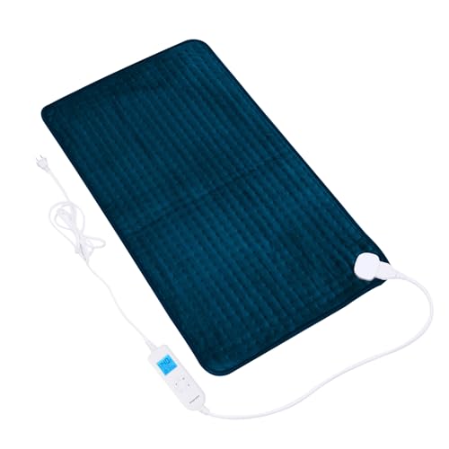 Ruqiji 17''x33'' XXXL King Size Heating Pad with 10 Temperature Settings, Pain Relief for Back/Neck/Shoulders/Menstrual Pain/Leg Cramp(Dark Teal) - color: Dark Teal