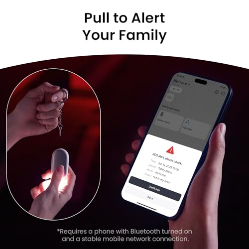 SwitchBot 130 dB Personal Safety Alarm for Women with Apple Find My APP, Extra-Loud Siren & Strobe Light, Waterproof Self Defense Keychain for Women, College Girls and Kids (Black) - color: Black