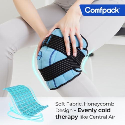 Comfpack Knee Ice Pack Wrap, 2 Hours Ice Pack for Knee Replacement Surgery