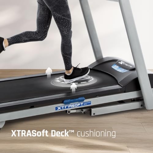 Xterra Fitness Sport Series Premium Folding Smart Treadmill, Handlebar Speed and Incline Controls, Large XTRASoft Cushioned Running Deck, Built-in FTMS-Enabled Bluetooth with XF Connect Fitness App - style: TRX2500