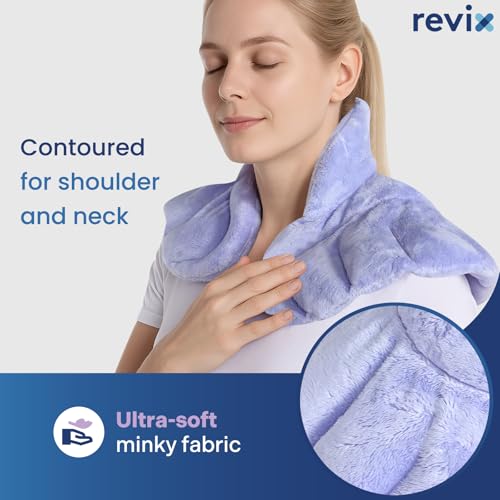 REVIX Microwave Heating Pads for Neck Shoulder & Back, Moist Heat, Purple - color: Purple