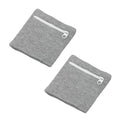 Wrist Wallet Wristband with Zipper, Wrist SweatBands - color: Gray