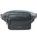 LATMAP 3L Fanny Packs for Women Cross Body Bag Vegan Leather Belt Bag Black - color: Black
