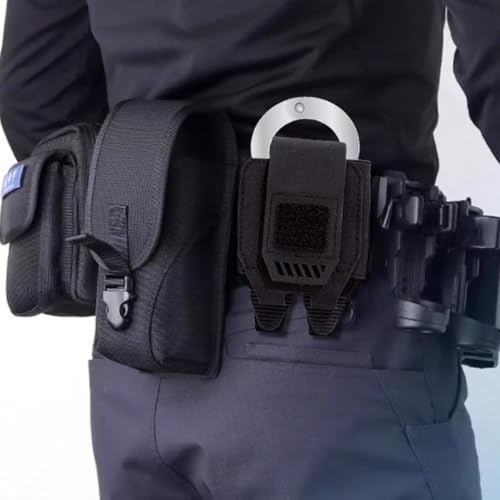 Azarxis Tactical Mini Belt Pouches, Multi-Purpose Small Battery Case Compact Utility EDC Card Slot Holder Waist Bags Military Molle Pack Sundries Storage Pack - color: #02 Black - Style C