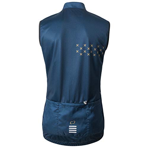 CATENA Men's Windbreaker Vest Windproof Sleeveless Jacket Visibility Safety Gilet Super-Light Coat Active - color: Navy-blue, size: Small