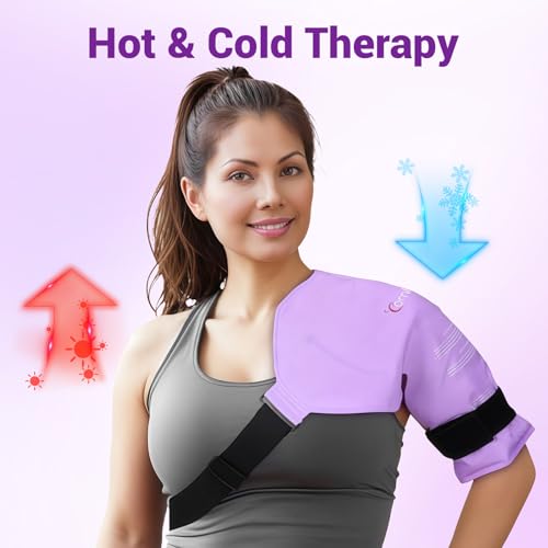 Comfytemp Shoulder Ice Pack Wrap Rotator Cuff Therapy (Large/X-Large) - color: Purple
