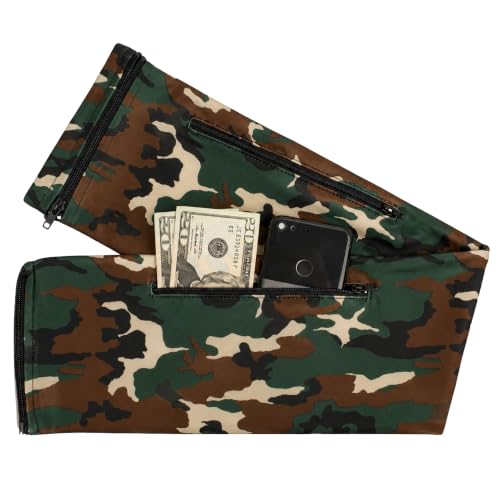 Fusion Belts Running Belt for Women & Men - Patented Side Zipper On Design - color: Camo, size: XS