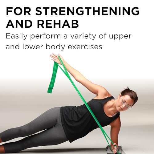 THERABAND CLX Resistance Band with Loops, 5-Foot Band - color: Level 3 / Heavy - Green