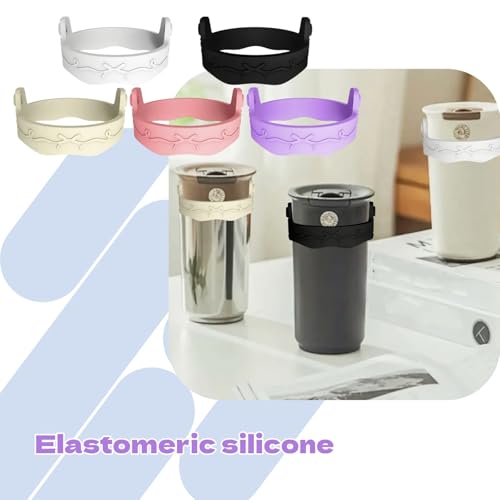 5Pcs Water Bottle Handle Silicone Water Ring Sling Bottle Carrier for Travel and Outdoor Use Secure Grip Lightweight Compact