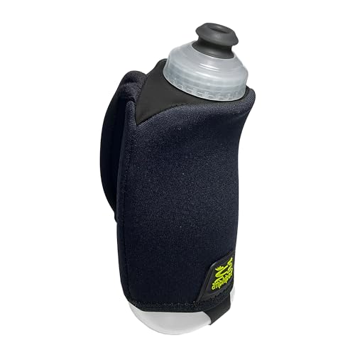Amphipod Hydraform Ergo-Lite Handheld Water Bottle, Insulated - 16 oz - color: Black/ Clear, size: 16 Ounces