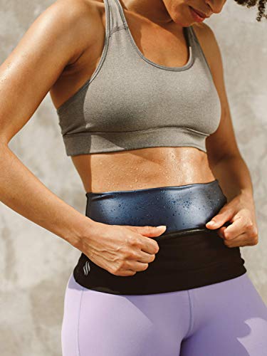 Sweat Shaper Waist Trimmer for Women, Waist Trainer Sauna Belt, Neoprene-free Waist Cincher, Thermo Sauna Slimming Belt - color: Black, size: XX-Large