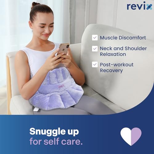 REVIX Microwave Heating Pads for Neck Shoulder & Back, Moist Heat, Purple - color: Purple
