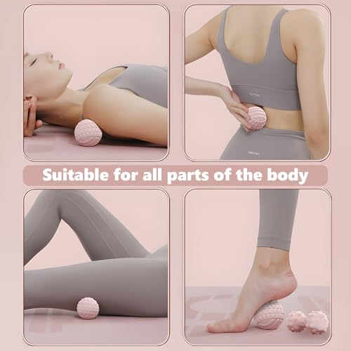 Muscle Recovery Ball - High-Density [TPE] Foam Roller for Myofascial Release, Relieves Foot/Back Pain - Yoga & Fitness Massage Tool - color: Purple