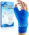 Thumb & Wrist Ice Pack Wrap, Thickened Ice Gel Pad, Reusable Hand Ice Pack with Long-Lasting Hot & Cold Therapy for Carpal Tunnel Relief, Arthritis Pain, Post-Surgery, Computer Overuse Recovery - color: Blue, size: L/XL