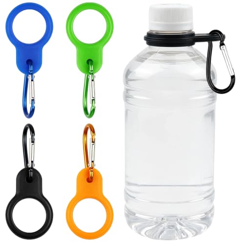 4PCS Silicone Water Bottle Carrier Holder With Keychain Clip For Hiking