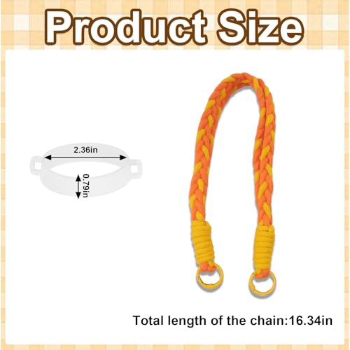 ALIBBON Water Bottle Handle Strap Compatible with 8-40oz Owala Stanley HydroJug Tumbler Owala Accessories Stanley Cup Accessories - color: Orange, style: Braided