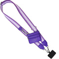Save the Girls Clip & Go Phone Lanyard with Wallet Pouch, Fun Dots Dark - color: Dark Purple/Light Purple