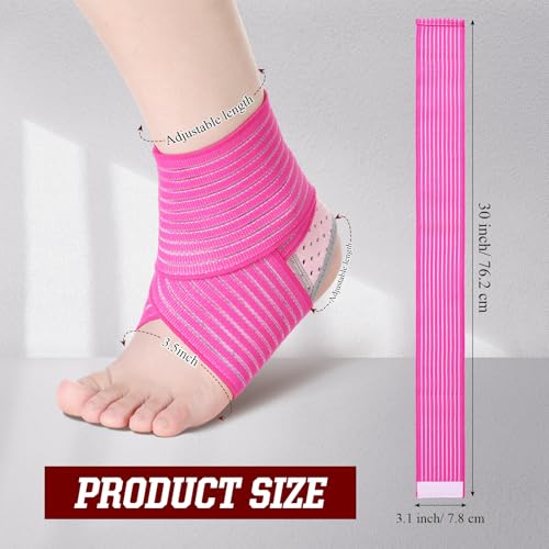 Junkin 2 Pairs Kid's Ankle Support Brace, Neoprene Sleeve, Pink - color: Pink