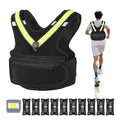 Weighted Vest for Women Men, Sport Running Weighted Vest with Reflective Strips and LED Flashing Sash, 10lbs/20lbs Weight Vest for Strength Training and Workout - size: 20LBS