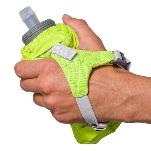 Nathan - Pinnacle 18oz Soft Flask Finish Lime/Reflective Silver OSFM - color: Lime Green, style: 18oz