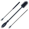 Kitchiny Silicone Bottle Brush 12.5 inch with 2 Straw Cleaners – Grey - color: Gray