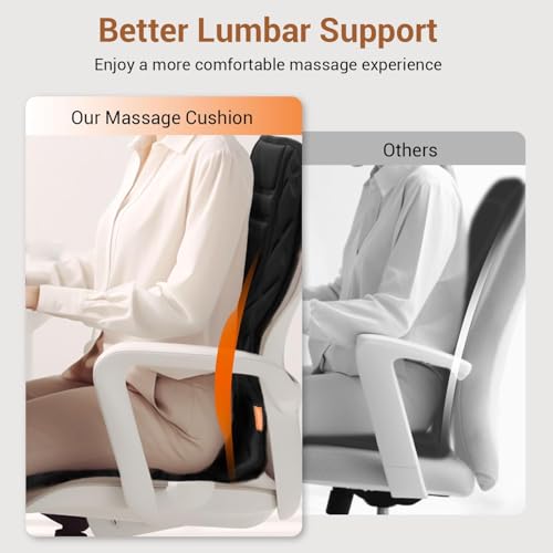 CARSHION Back Massager with Heat,Heated Seat Cover Cushion - color: Black