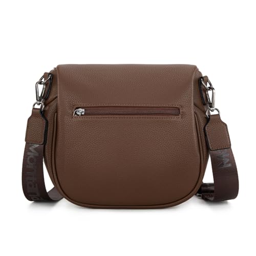 Montana West Crossbody Bag for Women, Vegan Leather Bum Bag with Coin Purse - color: Coffee