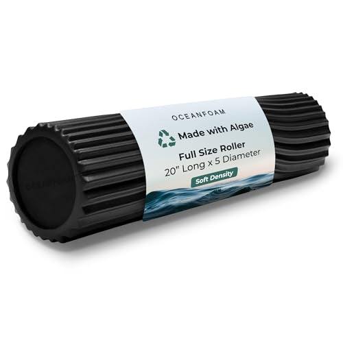 Oceanfoam Soft Tidal Roller - Soft Density Foam Roller for Beginners, Black - color: Black