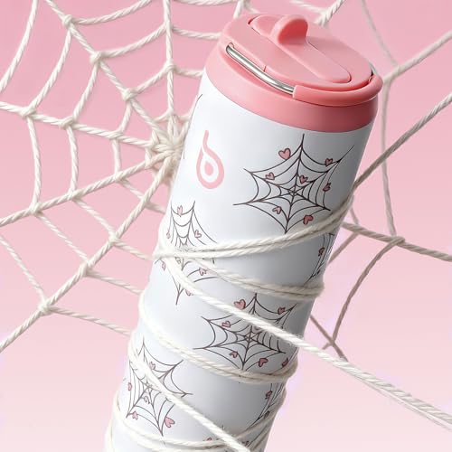 BOTTLE BOTTLE Insulated Water Bottle 24oz with Straw Lid and Handle Sports - color: Cupid Web