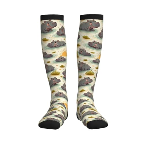 Compression Socks Circulation 15-20 Mmhg Knee High - color: Hippo