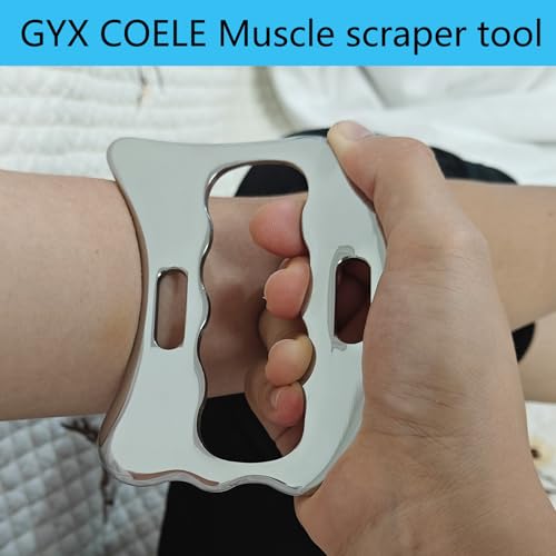 Muscle Scraper Tool Set, 304Stainless Steel IASTM Tools, Scraping Tool Physical Therapy Kit with Carrying Case(5-Piece) - style: GYX COELE-5 set A