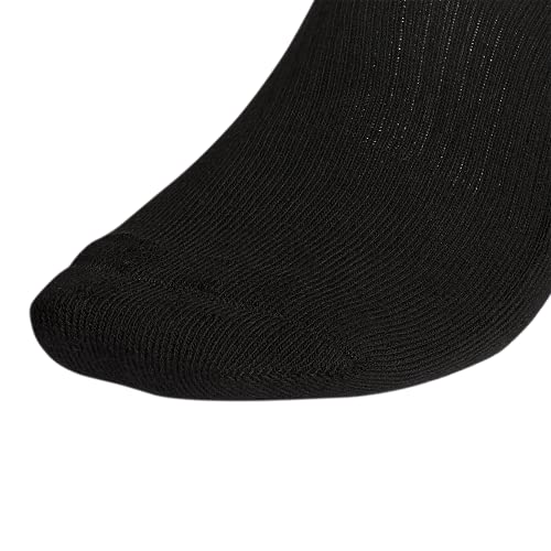 adidas Men's Athletic Cushioned Quarter Ankle Socks 6 Pairs - color: Black/Aluminum 2, size: X-Large