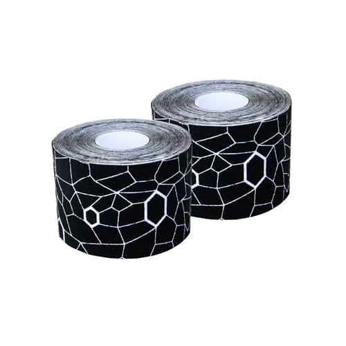 THERABAND Kinesiology Tape, Shoulder & Knee, 2 Rolls, Black/White - color: Black/White, size: 2" x 16.4, style: 2 Rolls