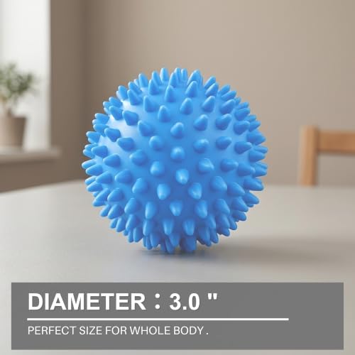 Spiky Massage Ball, Trigger Massage Point, Deep Tissue Release, 3 in（Blue） - style: 01－3.0 in