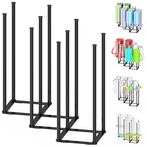 Collapsible Bottle Drying Rack, Foldable Baby Bottle Drying Rack, Portable Drainer Stand Holder for Water Bottles, Cup, Reusable Silicone Bag, Cutting Board (Black) - color: Black
