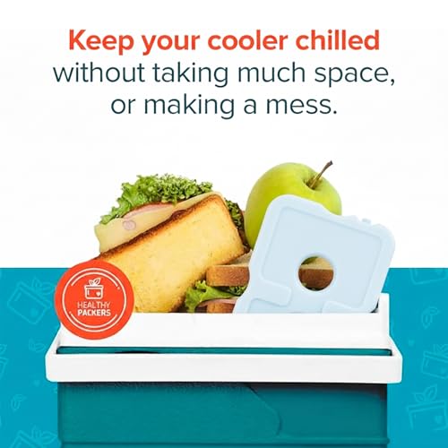 Healthy Packers Ice Packs for Lunch Boxes, Slim Cooler Ice Packs - color: Pastel (4 Pack)
